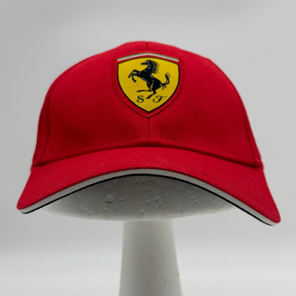 Ferrari Scuderia Racing SF Shield Logo Red Adjustable Baseball Cap Hat OSFA